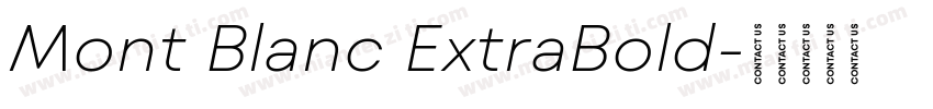 Mont Blanc ExtraBold字体转换